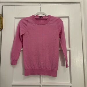 J. Crew Merino Wool Pink Crewneck Sweater